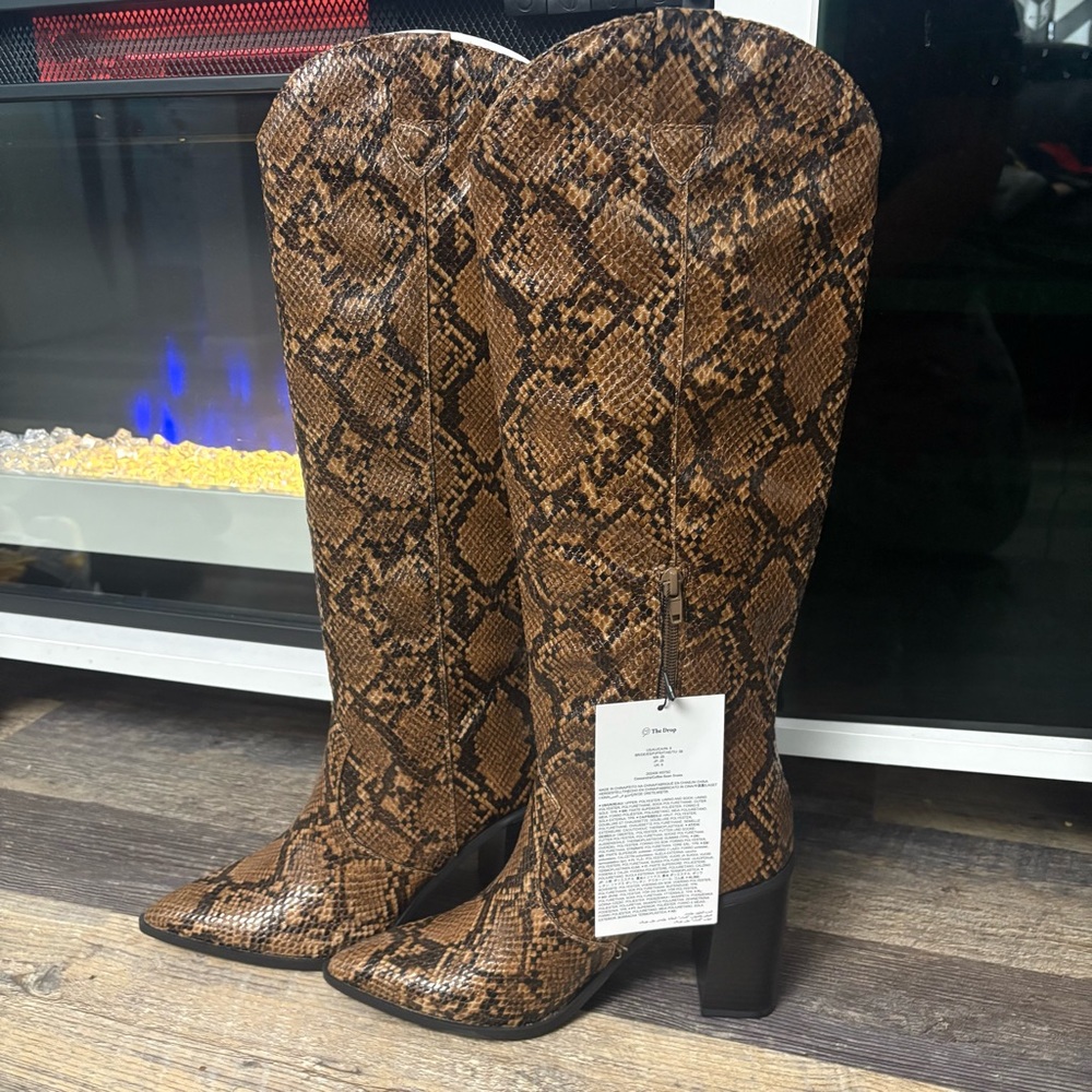 The Drop Women's Cassandra Knee-high Western Boot Overknee, NWT size 8 - Picture 2 of 13
